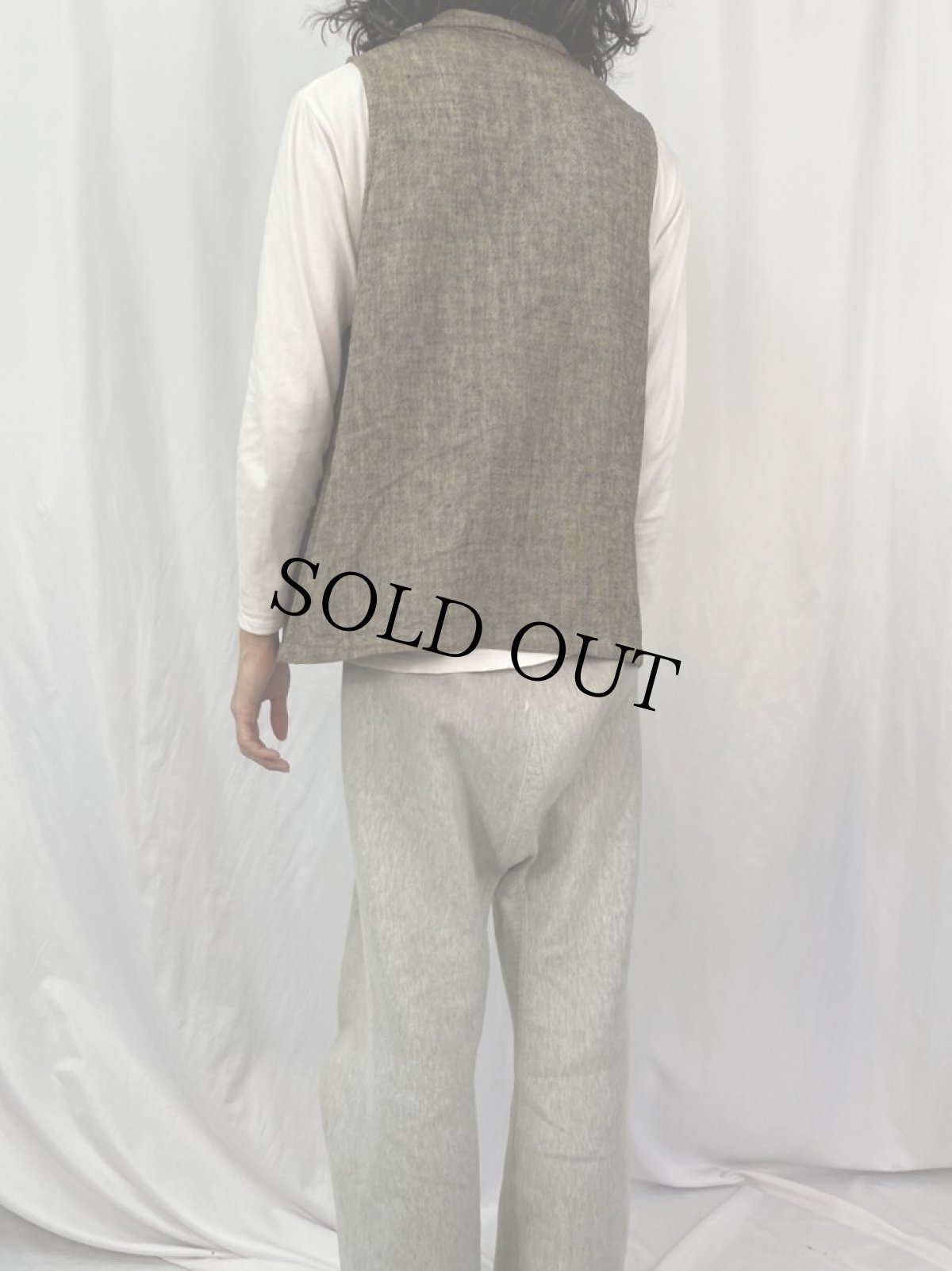 画像4: 50's THE Pilot Brand REG'D 杢リネンベスト (4)