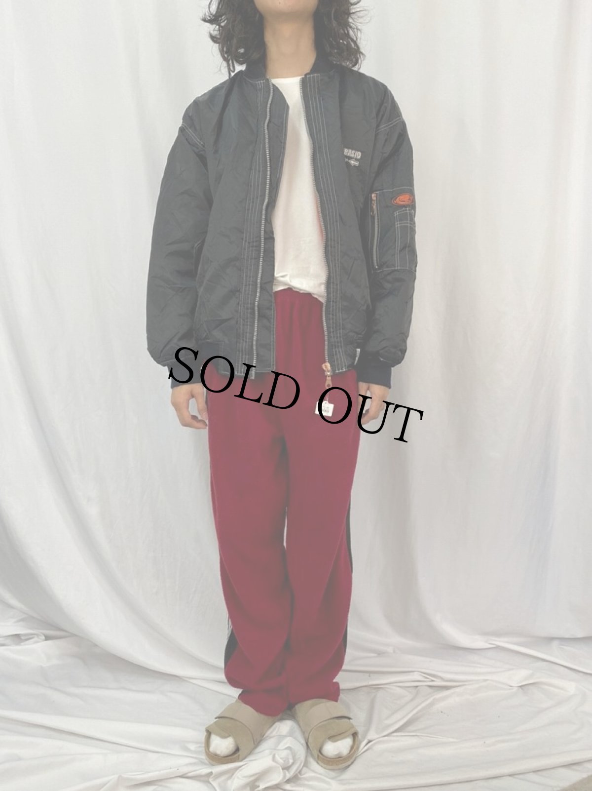 画像2: "NOT YOUR BASIC" MA-1 TYPE 刺繍入り ナイロンジャケット XL (2)