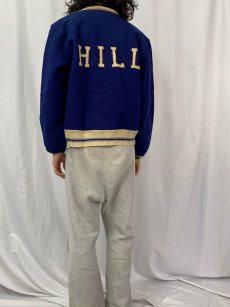 画像4: 40's GRANATO KNITTING CO. "HILL" フェルトパッチ付き メルトン ボタンスタジャン (4)