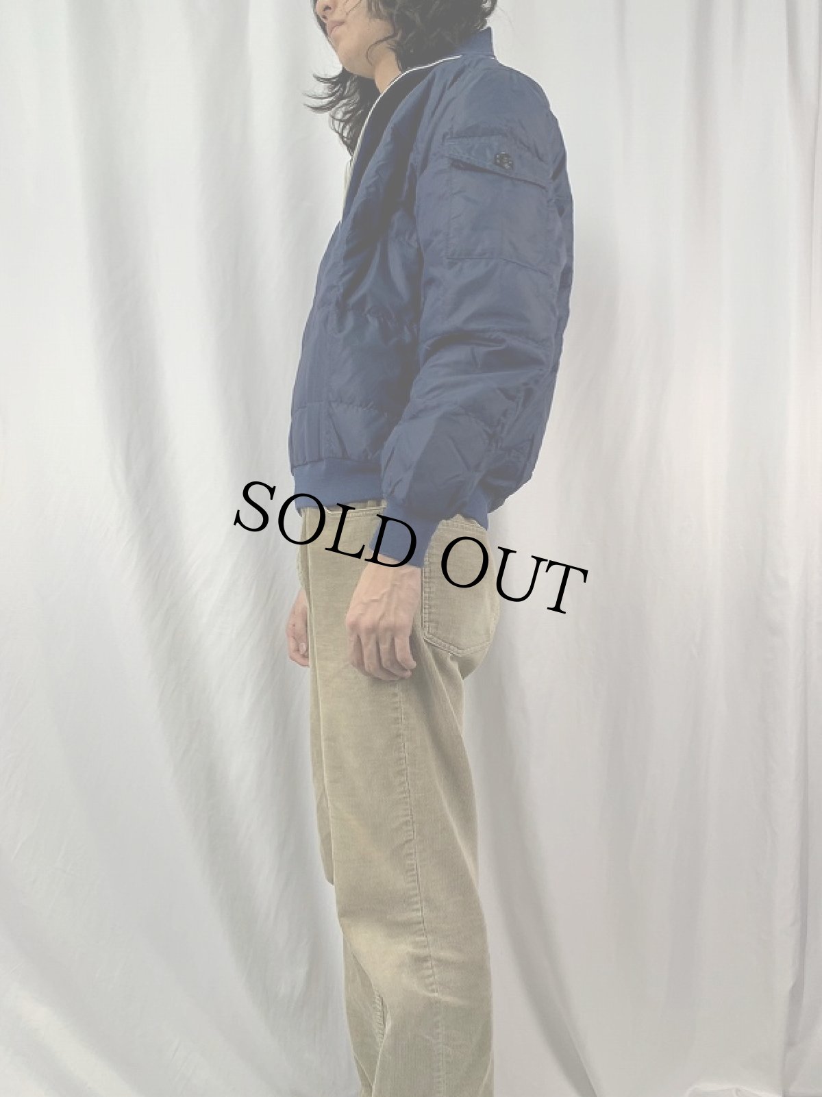 画像3: 80〜90's Eddie Bauer ハーフジップ プルオーバーダウンジャケット L (3)