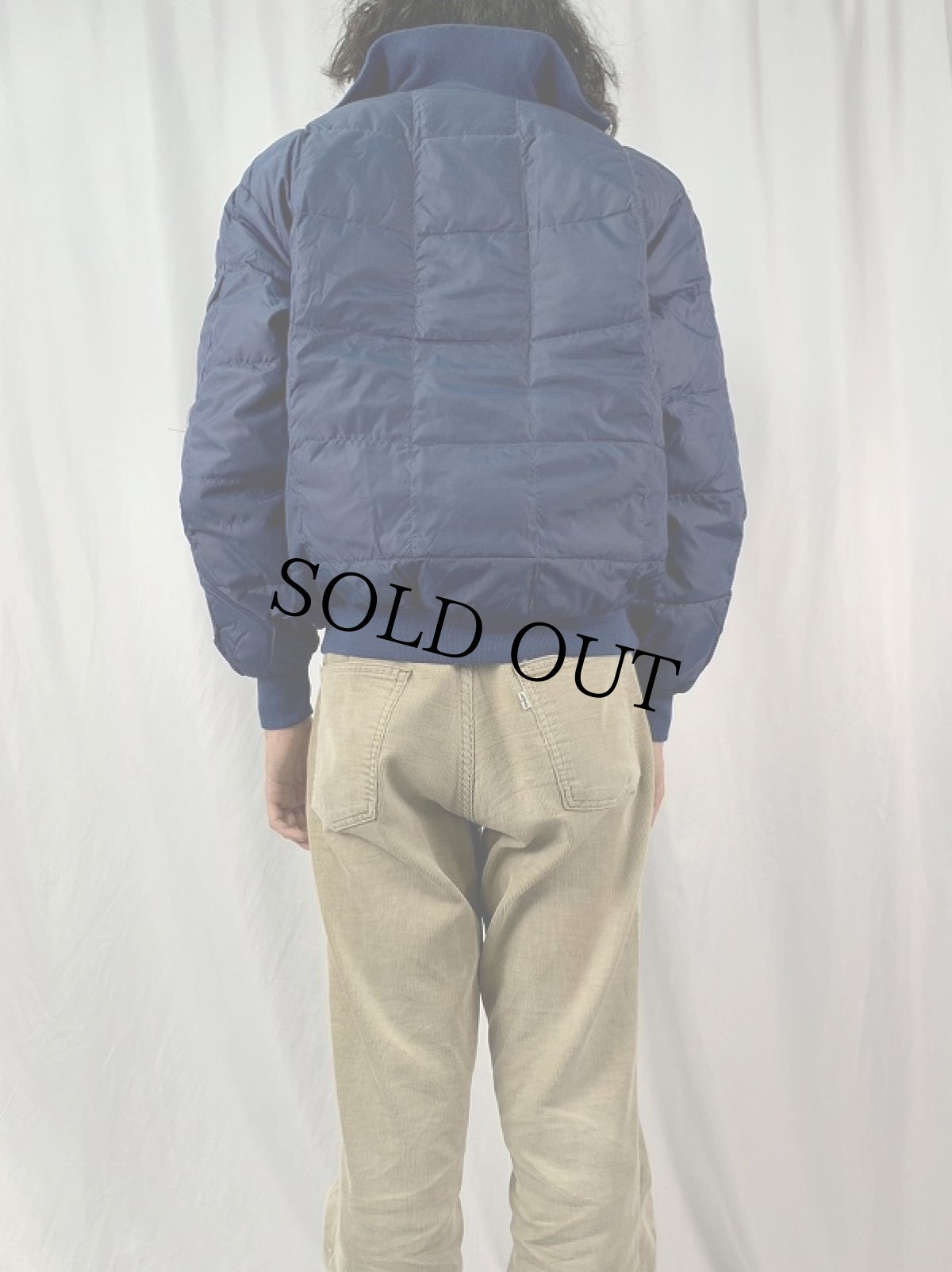 画像4: 80〜90's Eddie Bauer ハーフジップ プルオーバーダウンジャケット L (4)