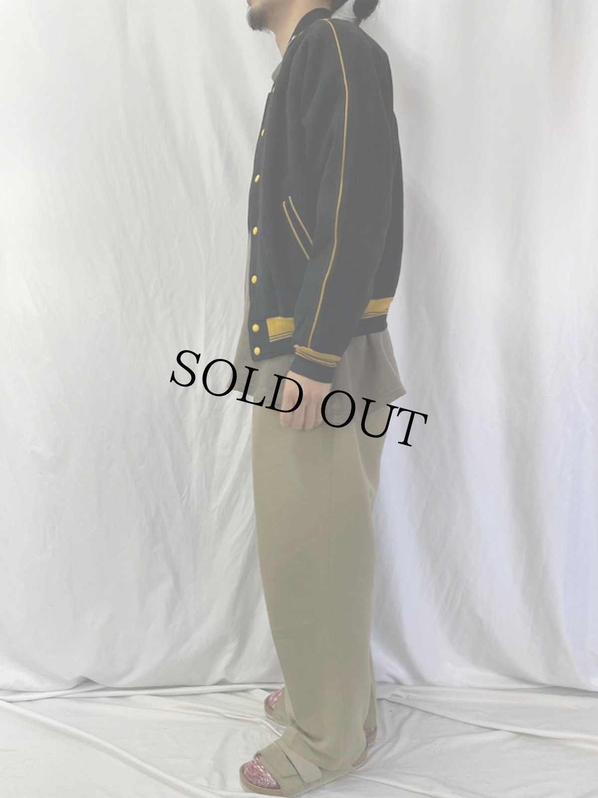 画像3: 50's Murray Randolph メルトンボタンスタジャン BLACK (3)