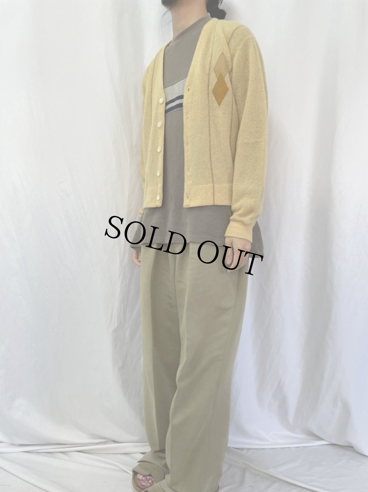 画像3: 60's モヘアニットカーディガン M (3)