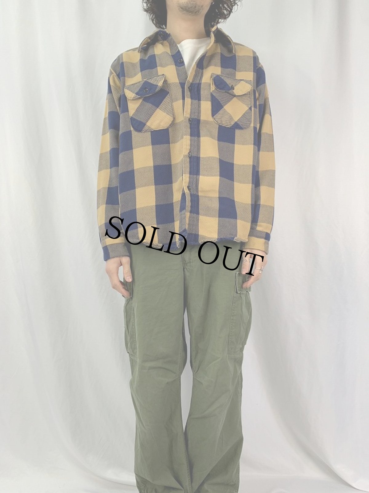 画像2: 70's Mr. Leggs USA製 チェック柄 ヘビーネルシャツ XL (2)