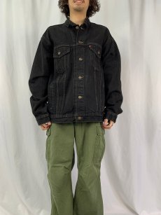 画像2: 90's Levi's 70507-4159 USA製 ブラックデニムジャケット XL (2)