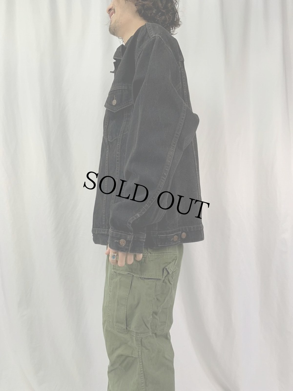 画像3: 90's Levi's 70507-4159 USA製 ブラックデニムジャケット XL (3)