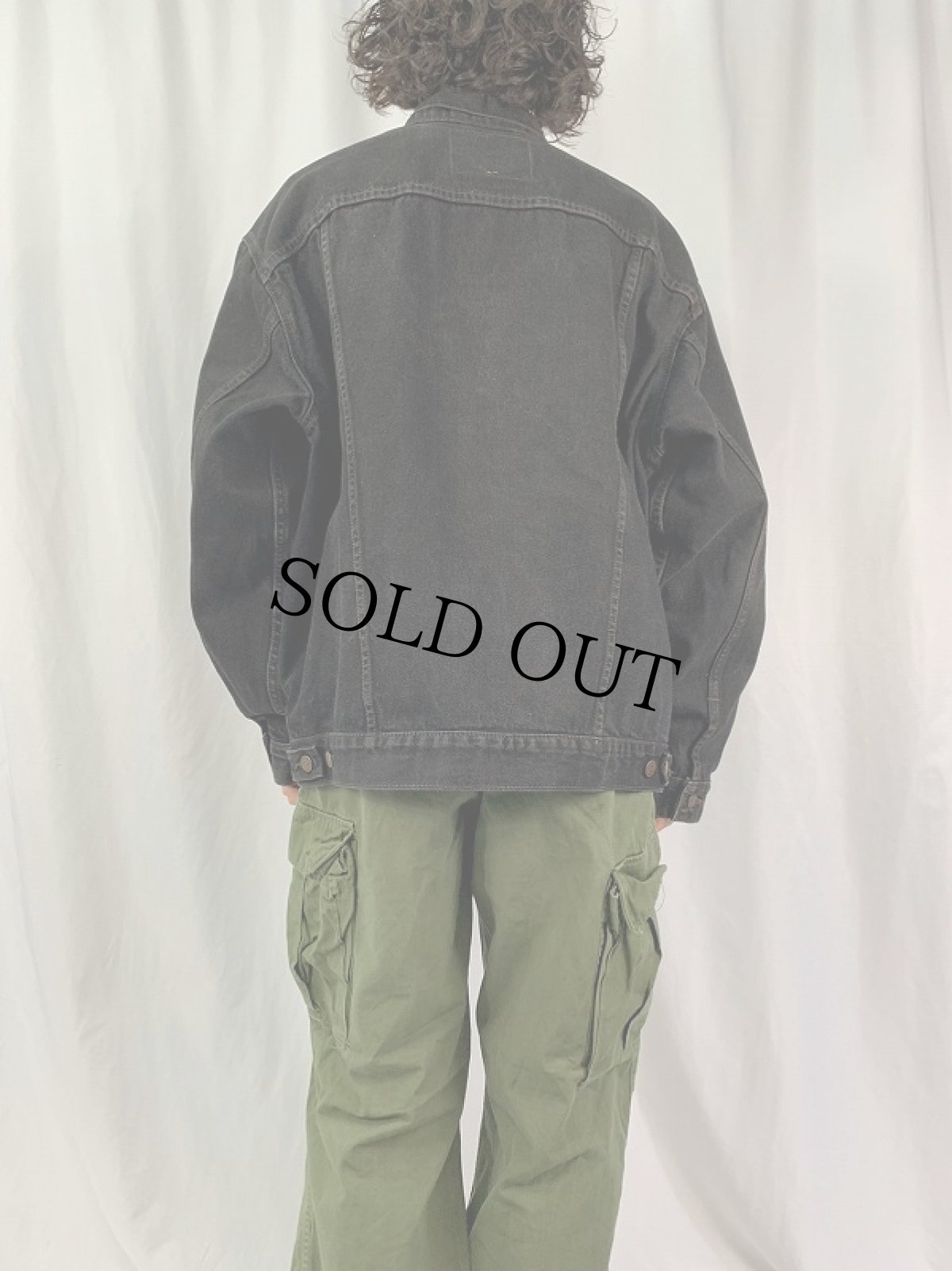 画像4: 90's Levi's 70507-4159 USA製 ブラックデニムジャケット XL (4)