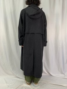 画像4: LONDON FOG フード付き ステンカラーコート BLACK 2XL (4)