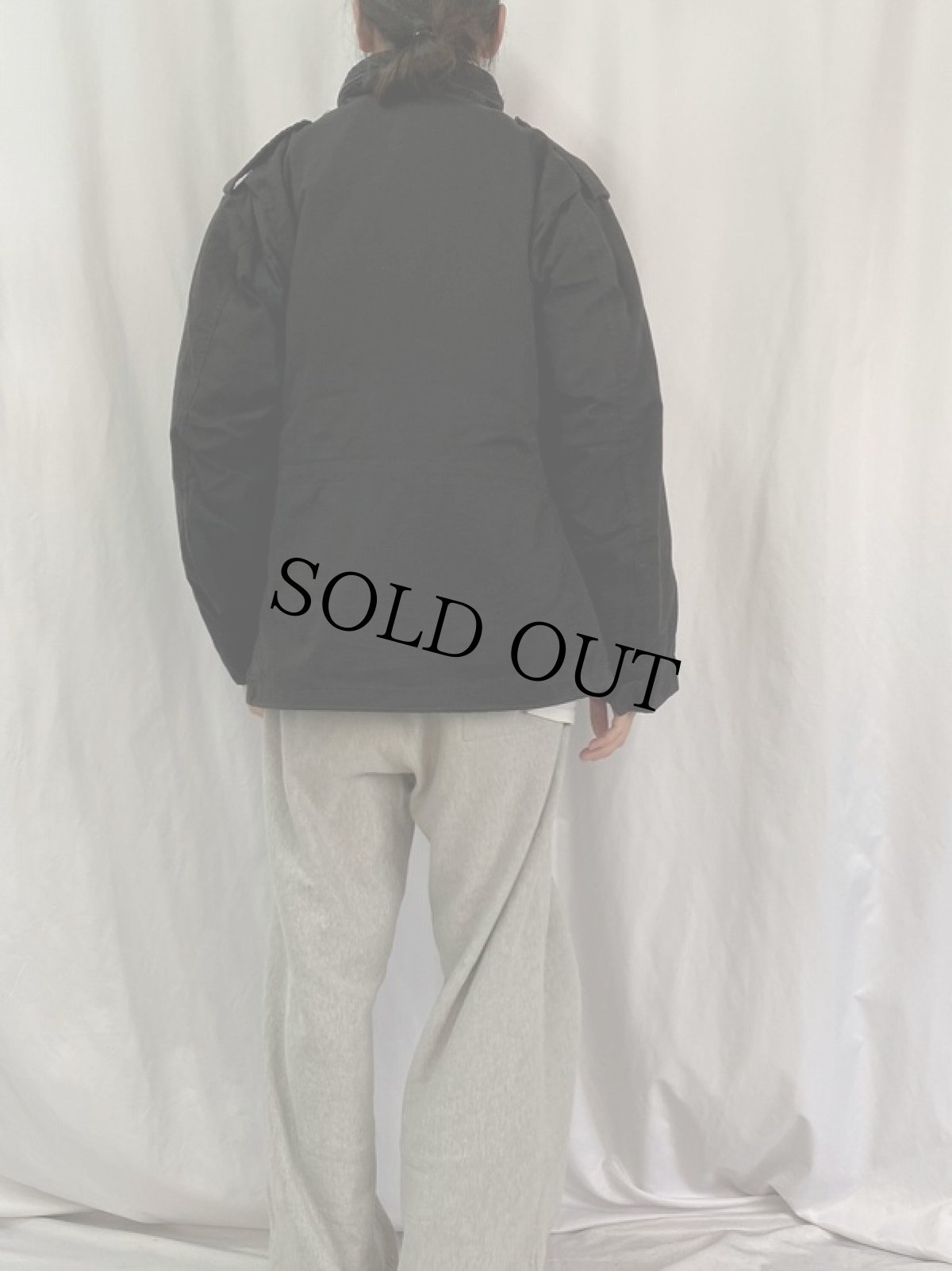 画像4: 民間品 "M-65 TYPE" フィールドジャケット BLACK LARGE-REGULAR (4)