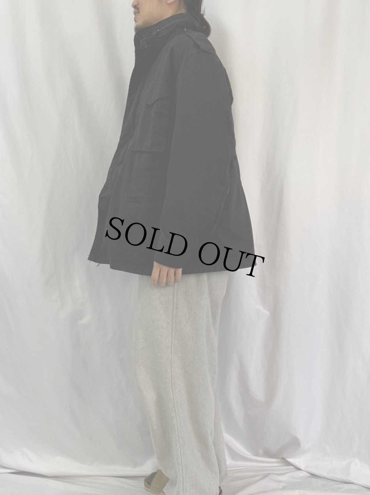 画像3: 民間品 "M-65 TYPE" フィールドジャケット BLACK LARGE-REGULAR (3)