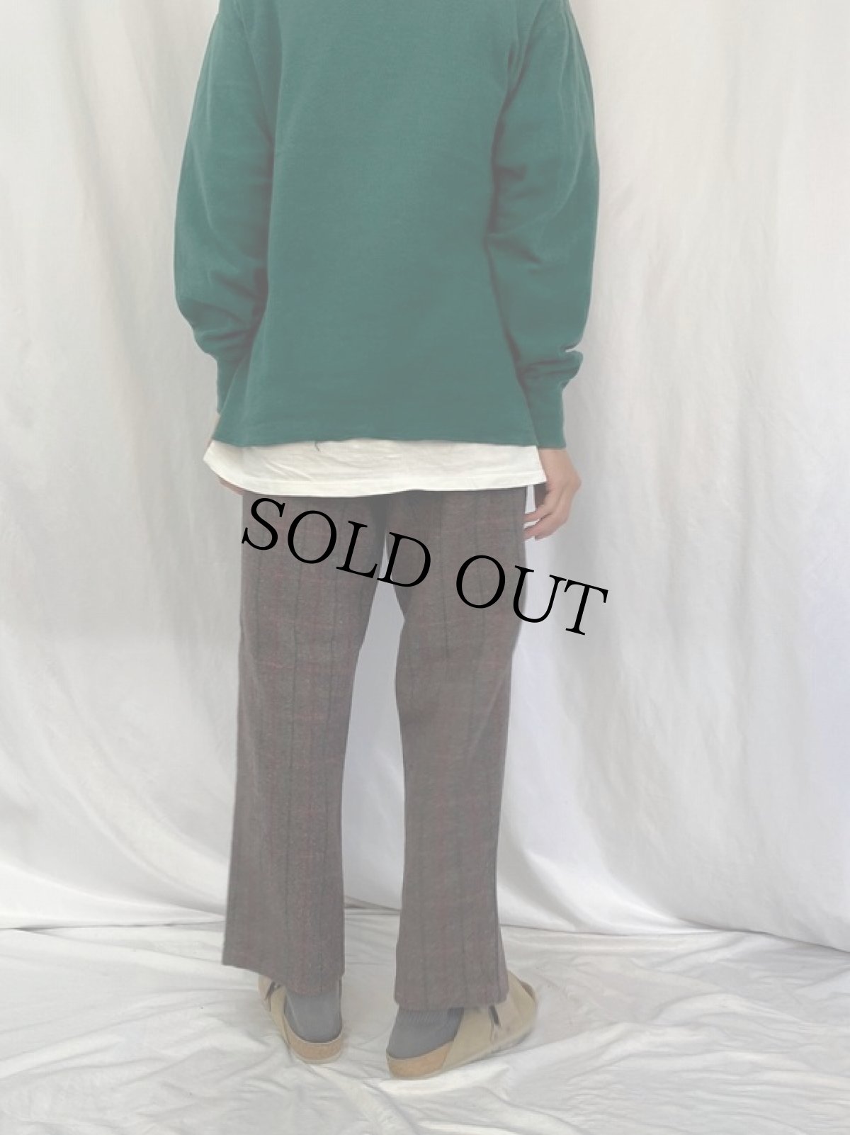 画像4: 60's チェック柄 マローンパンツ W31 (4)