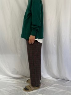 画像3: 60's "MALONE PANTS" チェック柄 メルトンウールパンツ W31 (3)