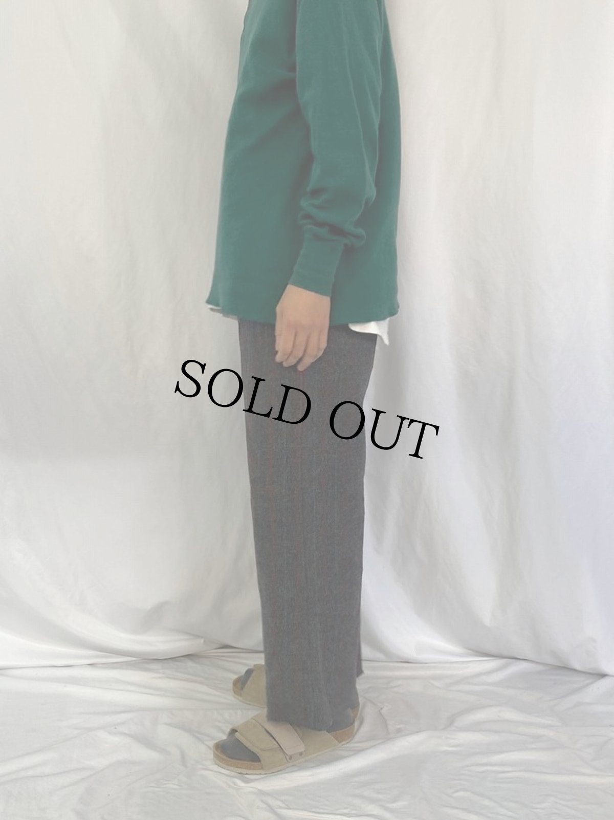 画像3: 70's チェック柄 マローンパンツ W32 (3)