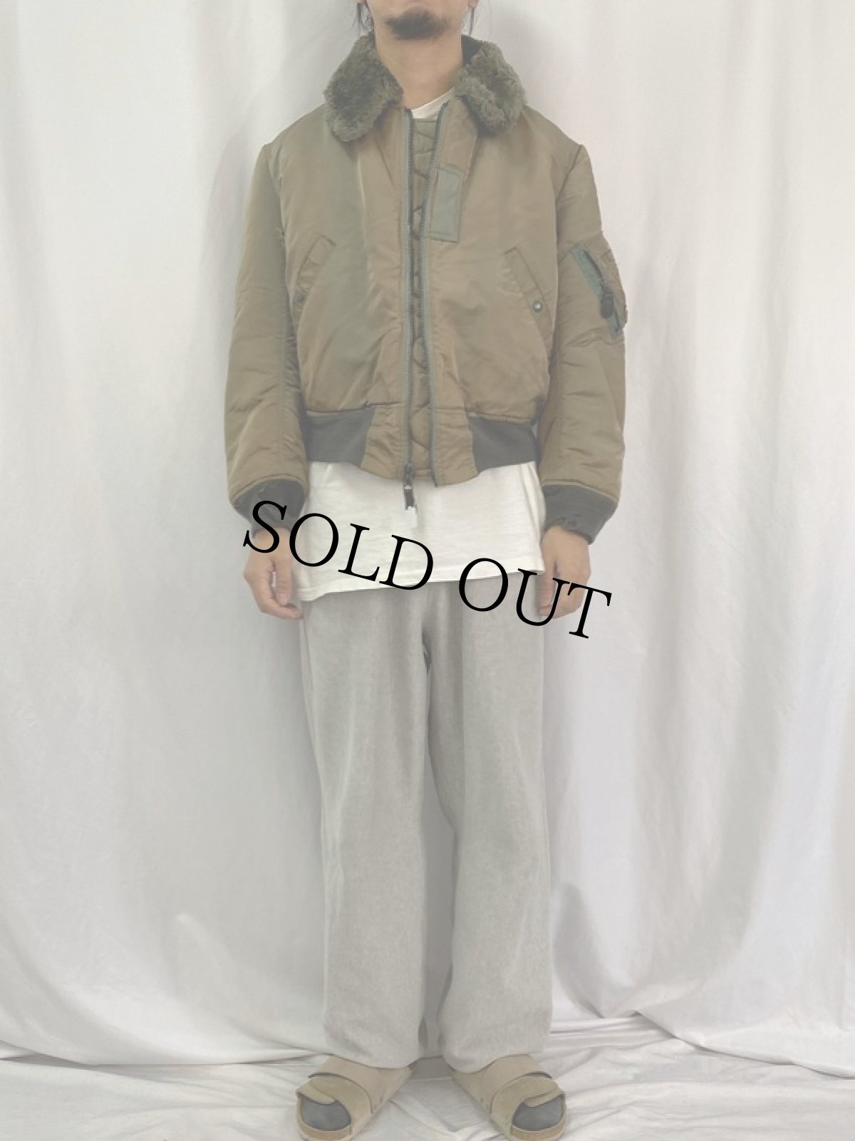 画像2: 民間品 B-15 TYPE フライトジャケット M (2)