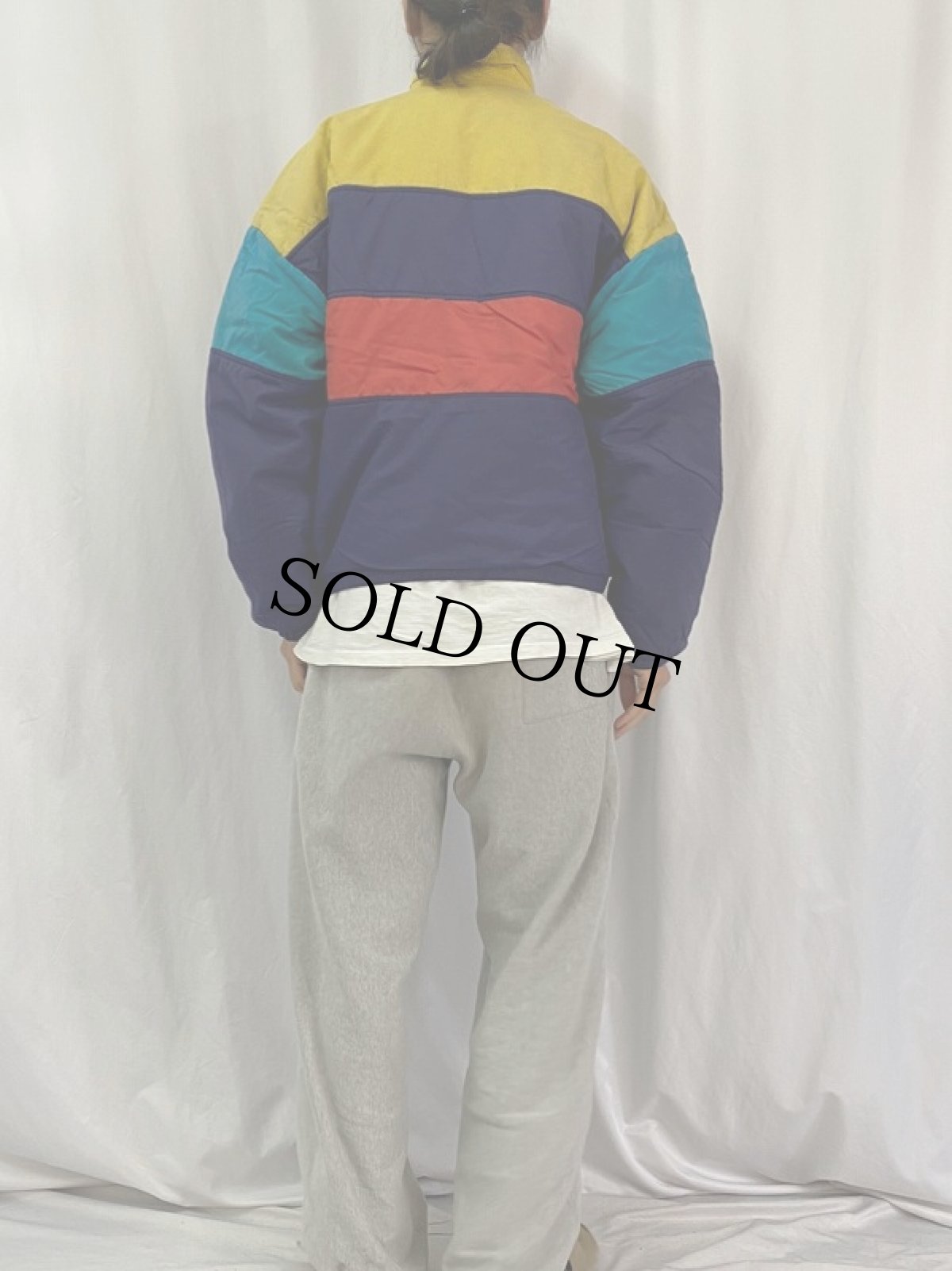 画像4: 80's OCEAN PACIFIC ボーダー柄 中綿ジャケット (4)