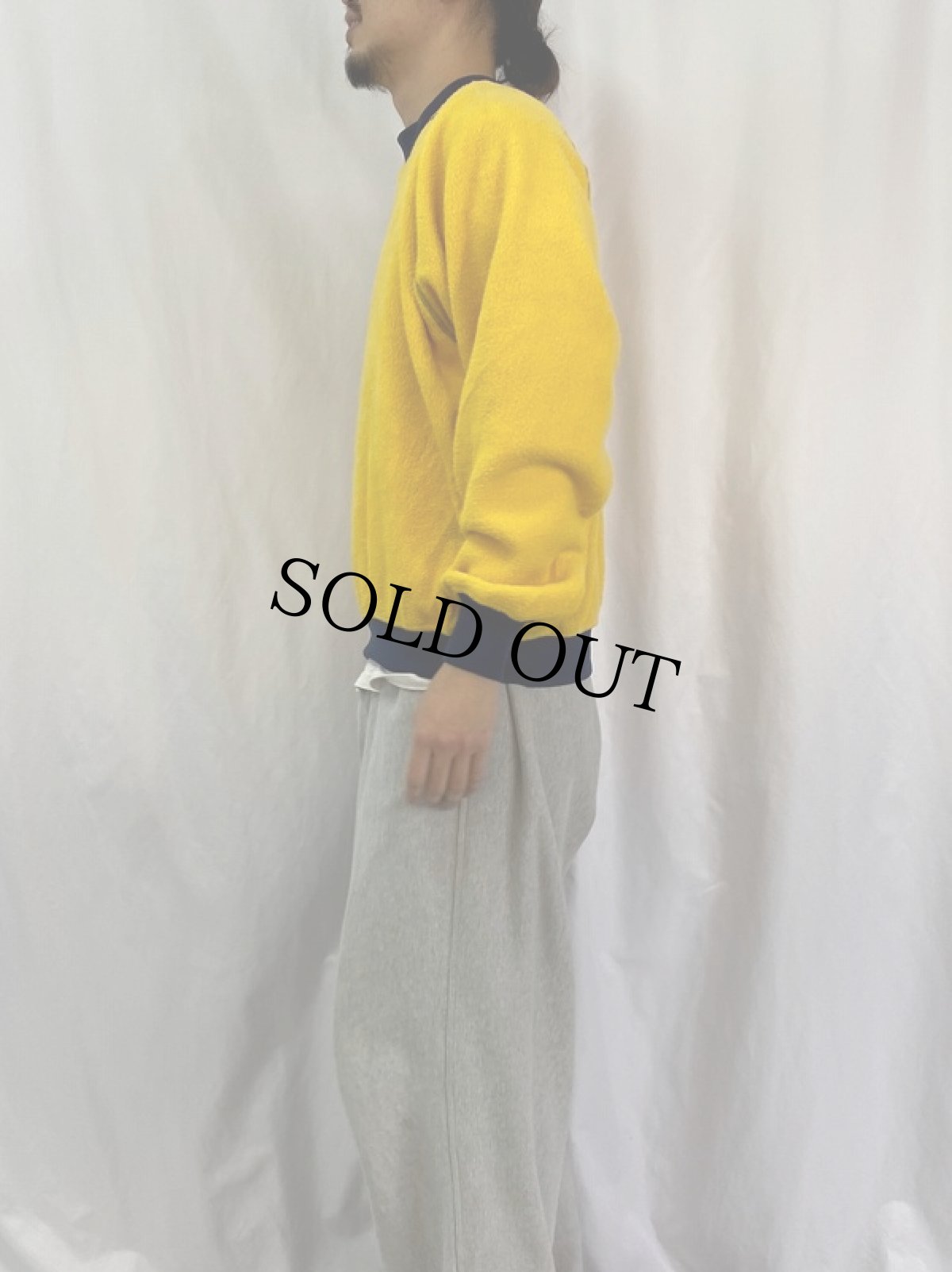 画像3: 90's LANDS'END USA製 フリースラグランスウェット M (3)