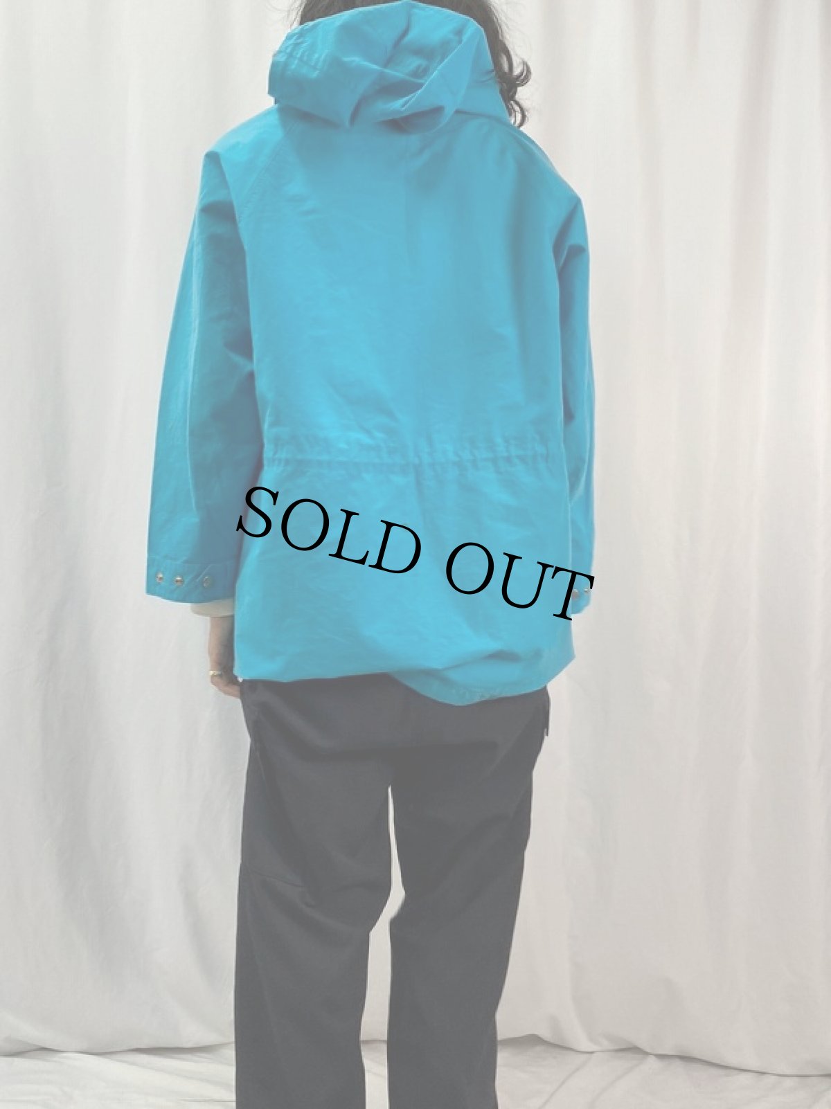 画像4: 90's POLO Ralph Lauren USA製 コットンウェザークロス フーデッドコート M (4)