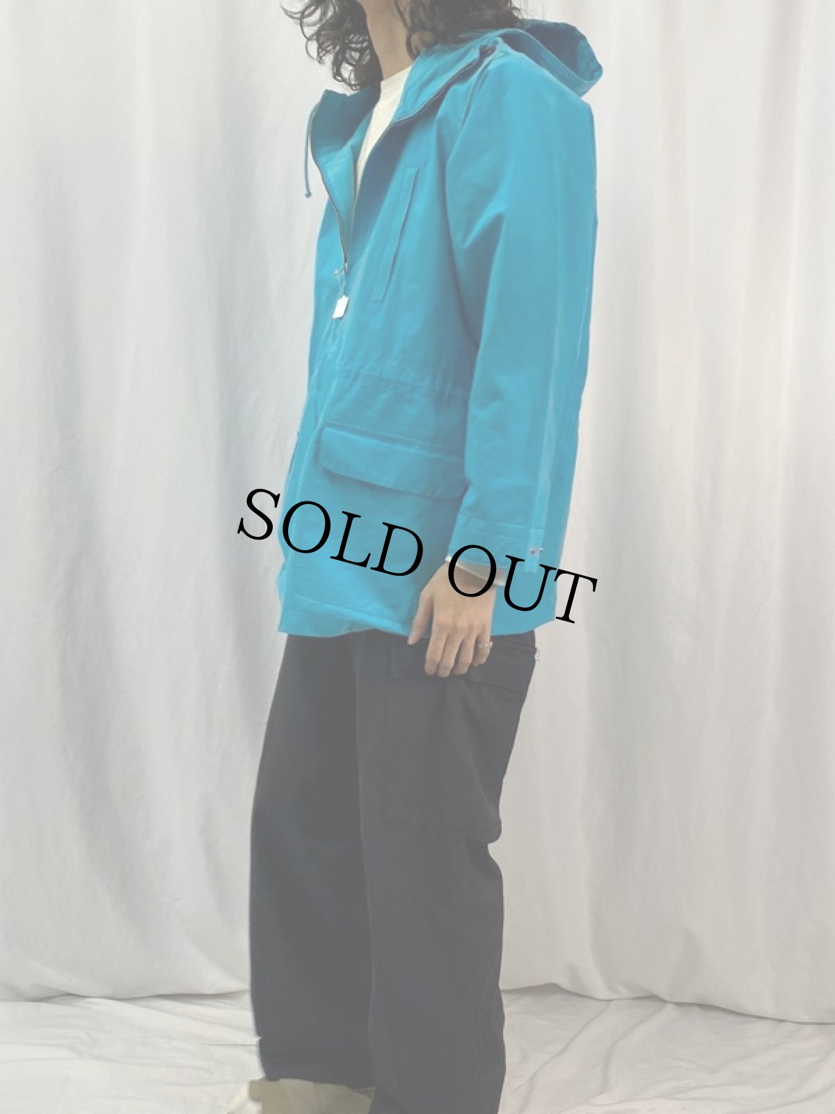 画像3: 90's POLO Ralph Lauren USA製 コットンウェザークロス フーデッドコート M (3)