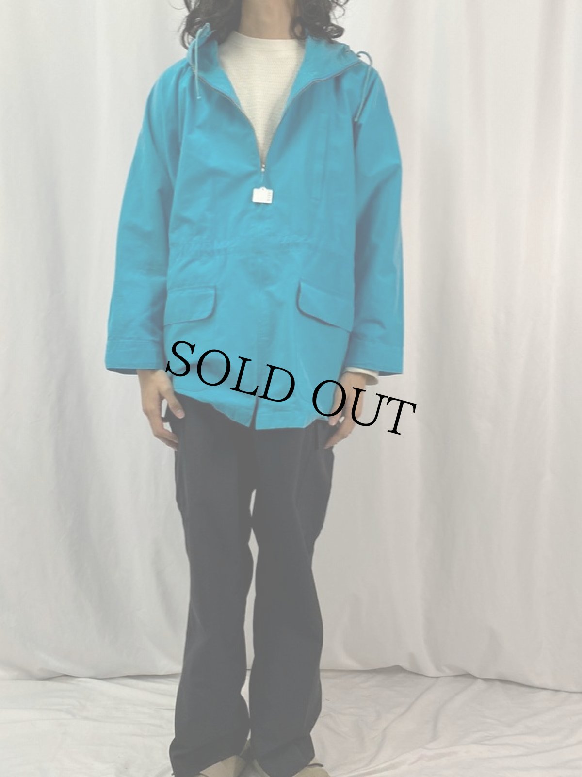 画像2: 90's POLO Ralph Lauren USA製 コットンウェザークロス フーデッドコート M (2)