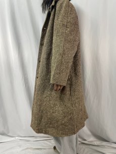 画像3: 50's BURBERRYS ENGLAND製 "IRISH TWEED" ヘリンボーン織 ツイードステンカラーコート (3)