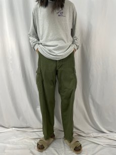 画像2: 60's U.S.ARMY 2nd コットンポプリン ジャングルファティーグパンツ MEDIUM-SHORT (2)