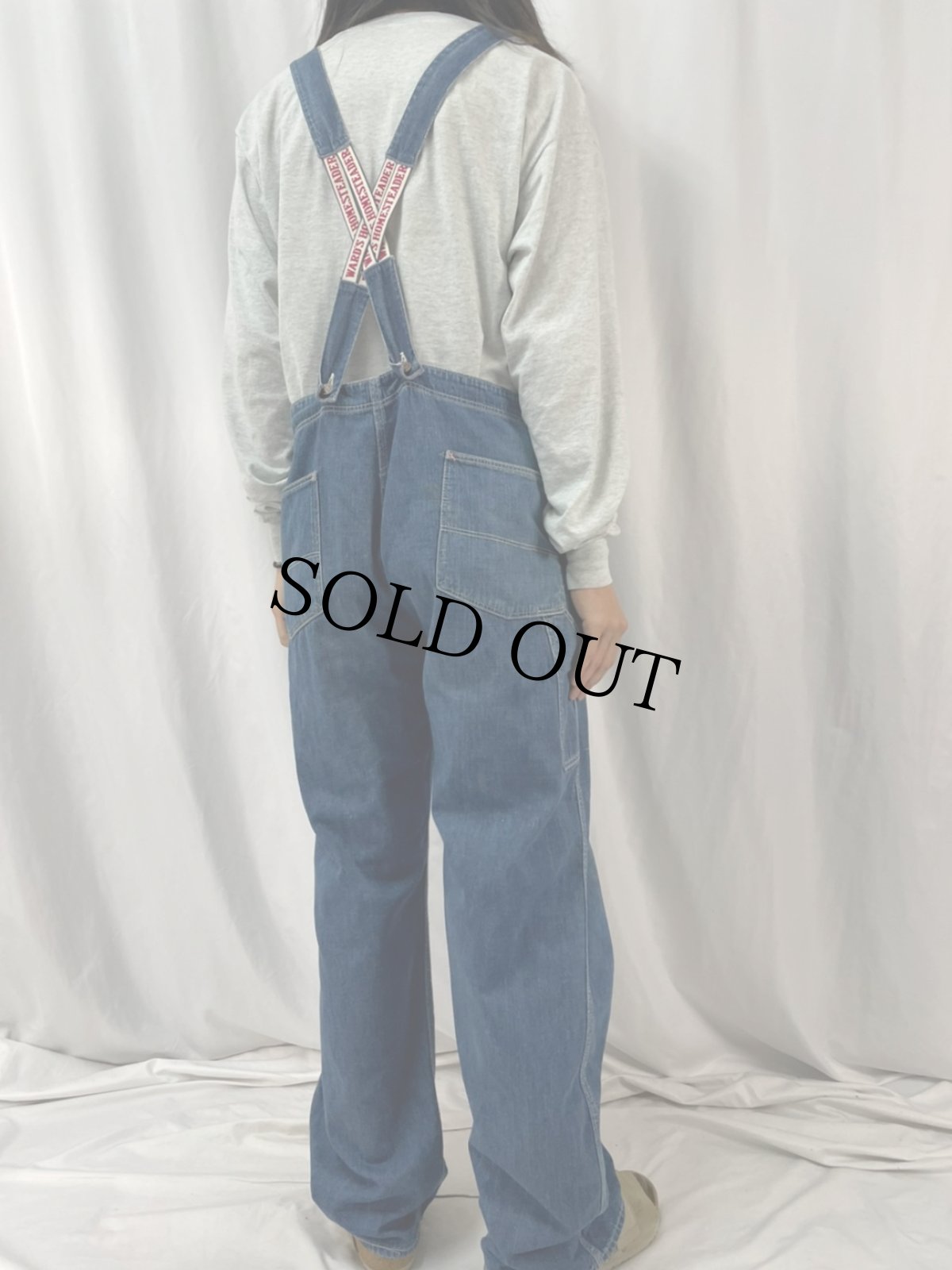 画像4: 40's MONTGOMERY WARD "WARD'S HOMESTEADER" ローバック デニムオーバーオール (4)