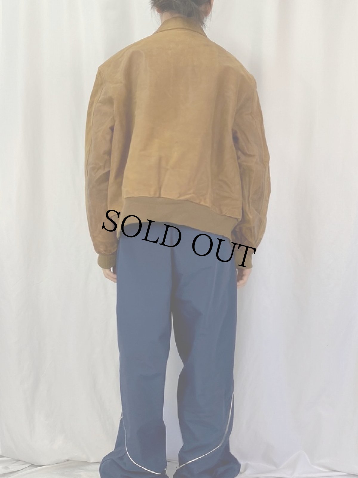 画像4: 90's POLO Ralph Lauren "A-2TYPE" レザーフライトジャケット (4)