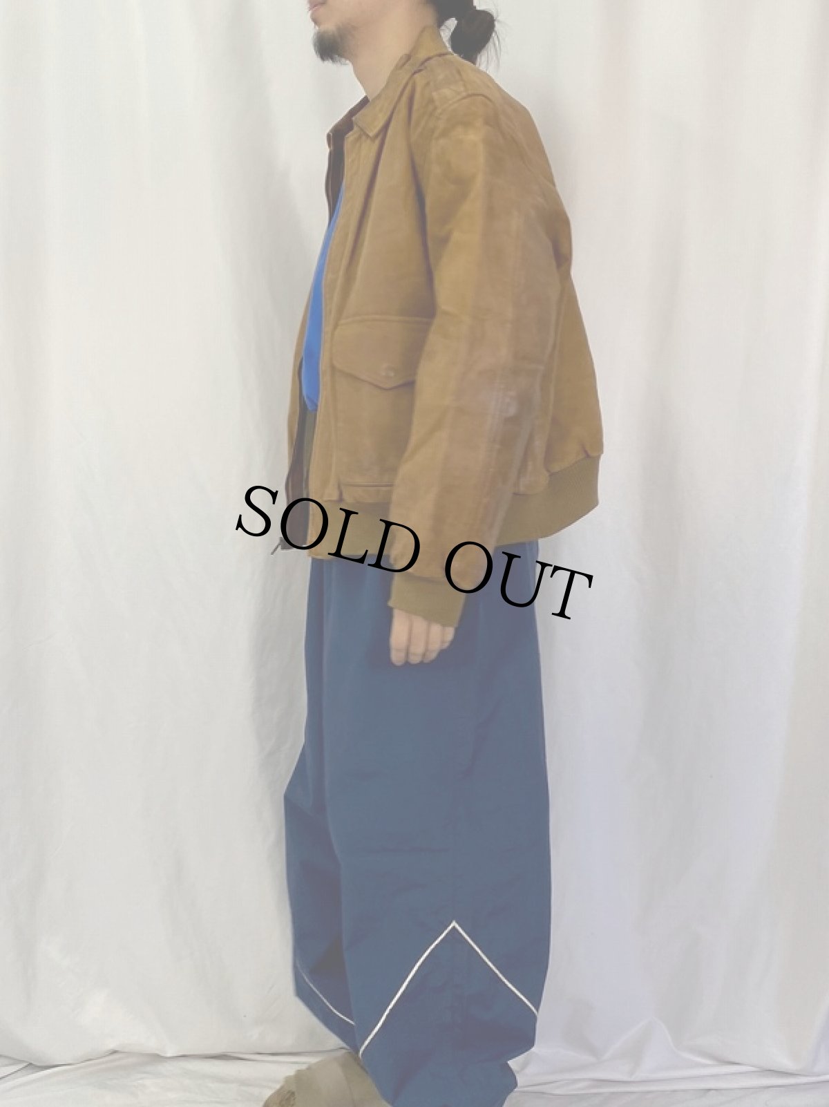 画像3: 90's POLO Ralph Lauren "A-2TYPE" レザーフライトジャケット (3)