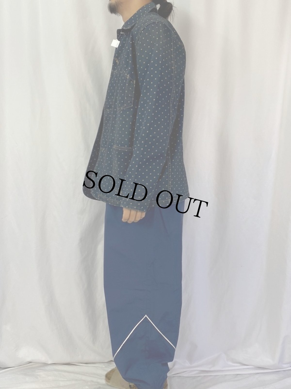 画像3: Double RL Supply Co. Indigo cloth USA製 チェンジボタン×変形ポケ カバーオール L (3)