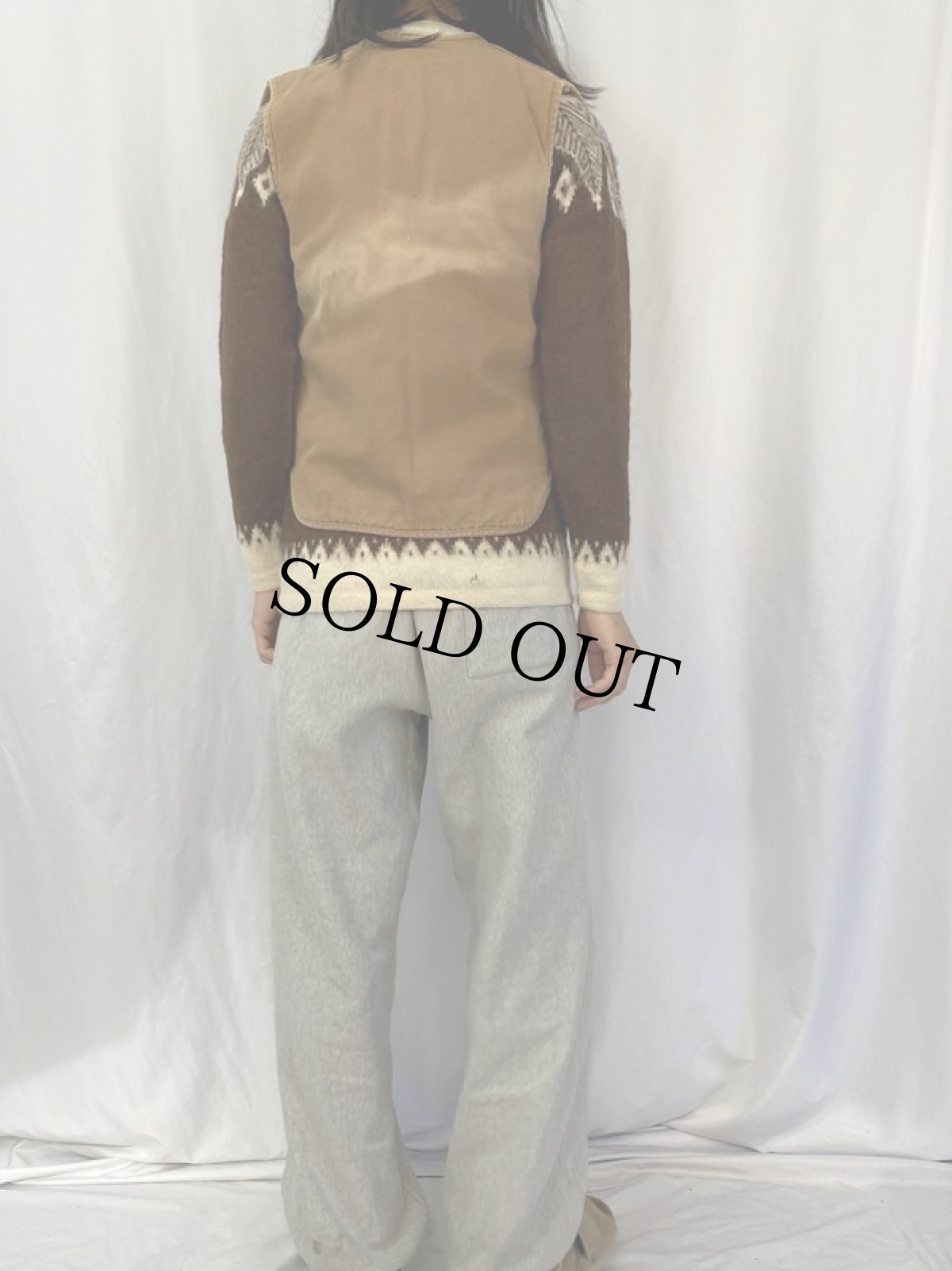 画像4: 70's Carhartt プリントタグ ボアライナー ダックベスト S (4)