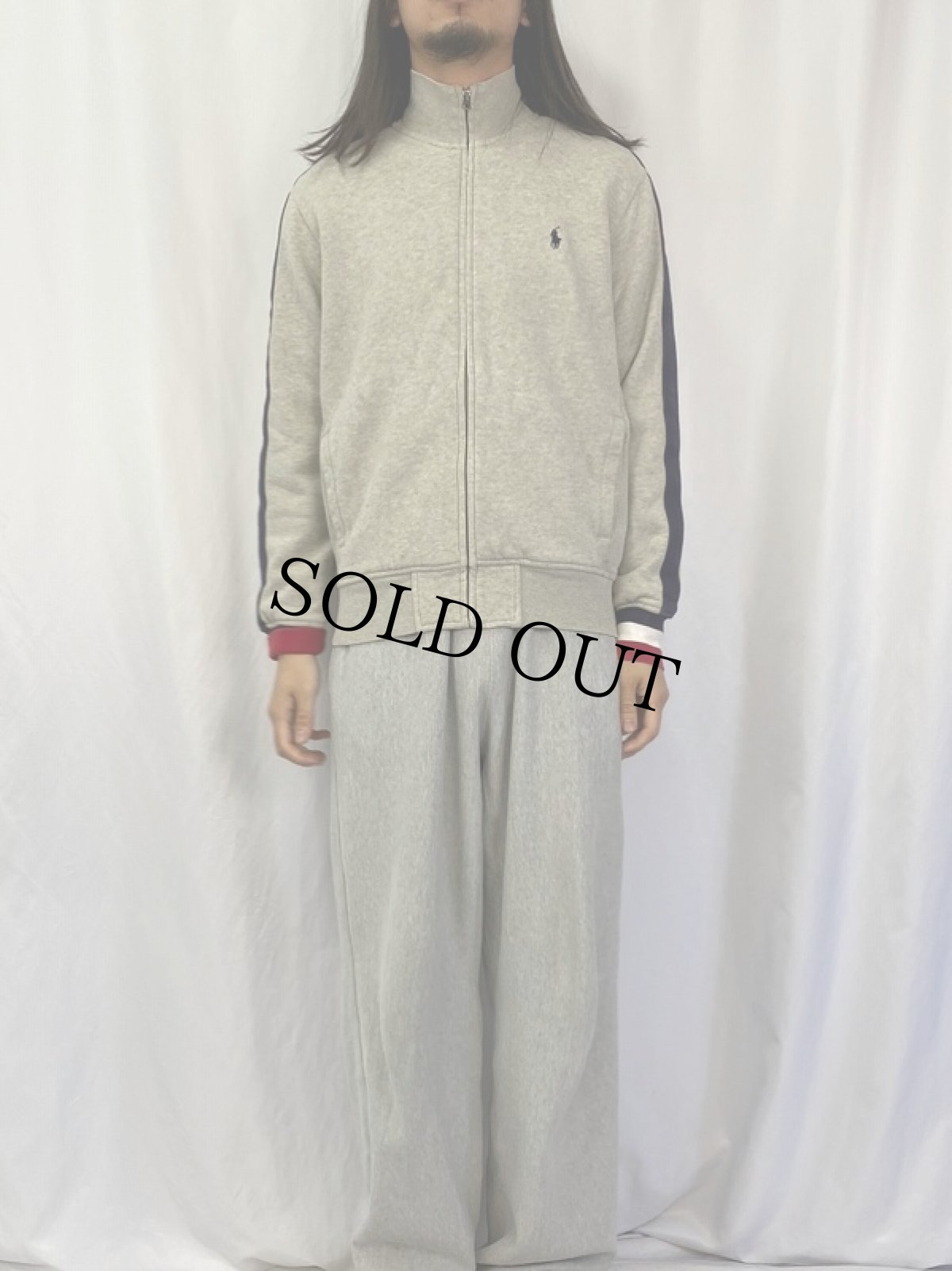 画像2: POLO Ralph Lauren ダブルフェイス スウェットジップジャケット L (2)