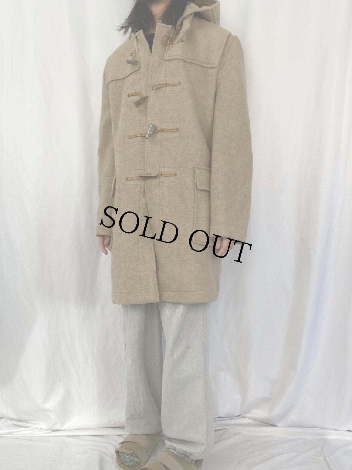 画像2: 70's Norm Thompson GREAT BRITAIN製 メルトンダッフルコート SIZE42 (2)