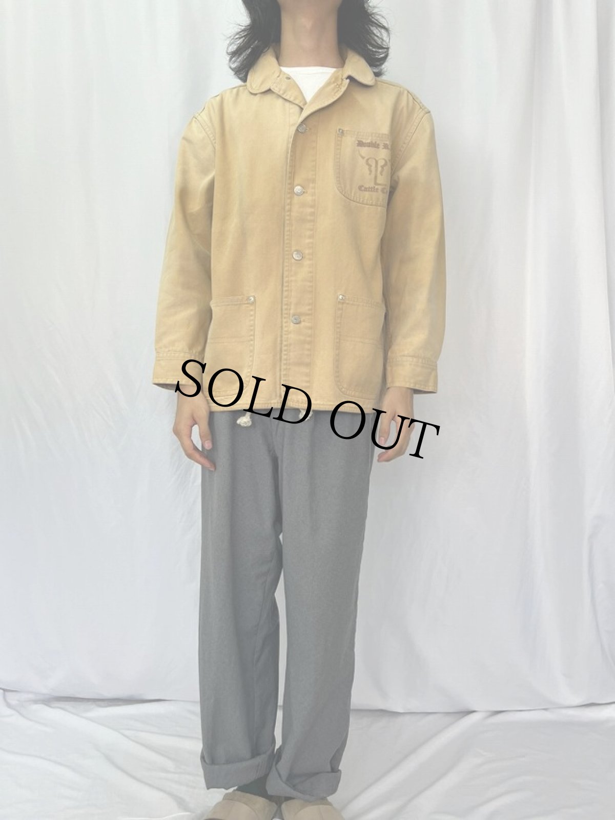 画像2: 80〜90's RALPH LAUREN POLO COUNTRY USA製 "RRL初期" ラウンドカラーダックカバーオール (2)