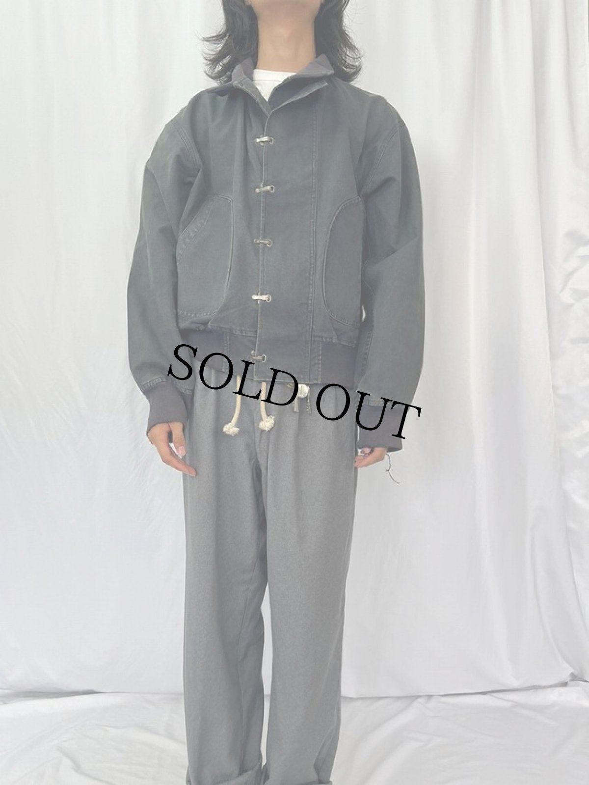 画像2: 90's POLO Ralph Lauren "Deck Hook Jacket Type" ダックミリタリージャケット (2)