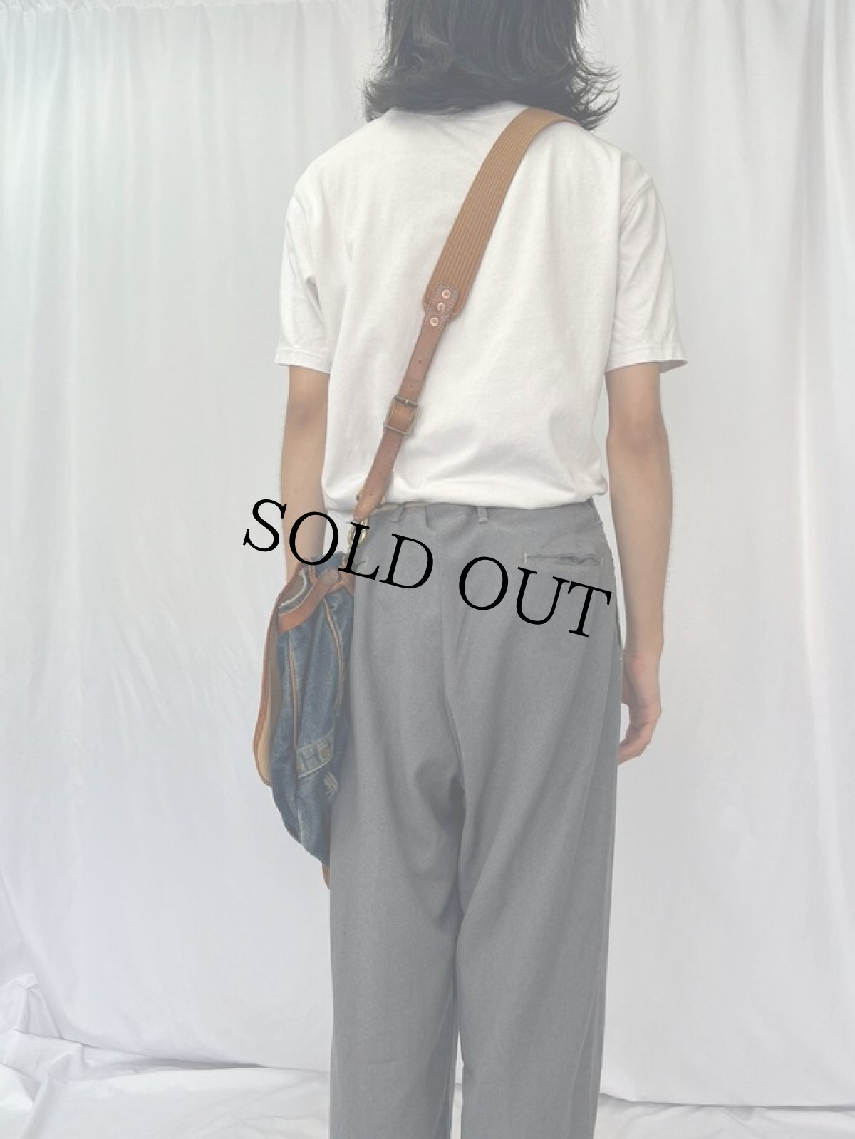 画像4: Ralph Lauren RRL "US MAIL BAG TYPE" レザーパイピング デニムメッセンジャーバッグ (4)