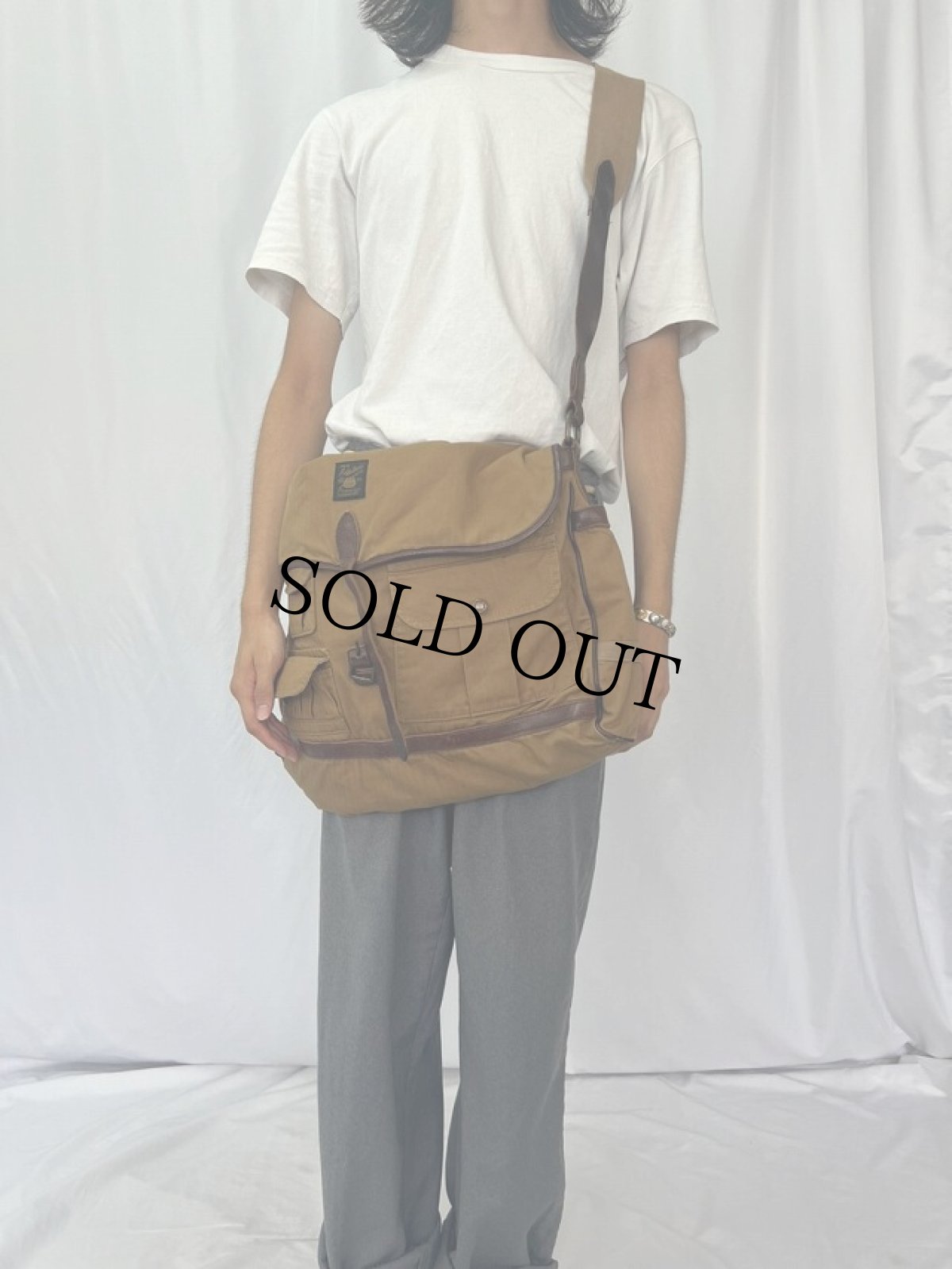 画像2: POLO Ralph Lauren ヘリンボーン織 フィッシングバッグ (2)