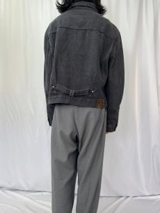 画像4: 90's〜 Ralph Lauren RRL 三ツ星 ブラックデニムジャケット XL (4)