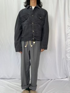 画像2: 90's〜 Ralph Lauren RRL 三ツ星 ブラックデニムジャケット XL (2)