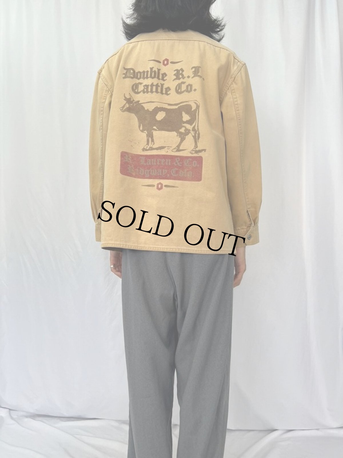 画像4: 80〜90's RALPH LAUREN POLO COUNTRY USA製 "RRL初期" ラウンドカラーダックカバーオール (4)