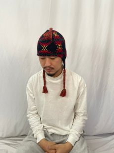 画像2: PENDLETON ネイティブ柄 イヤーカフ ニットキャップ (2)