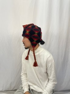 画像3: PENDLETON ネイティブ柄 イヤーカフ ニットキャップ (3)