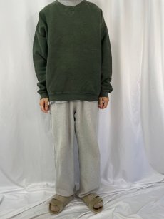 画像2: 90's LANDS'END USA製 前V パイルスウェット XL (2)