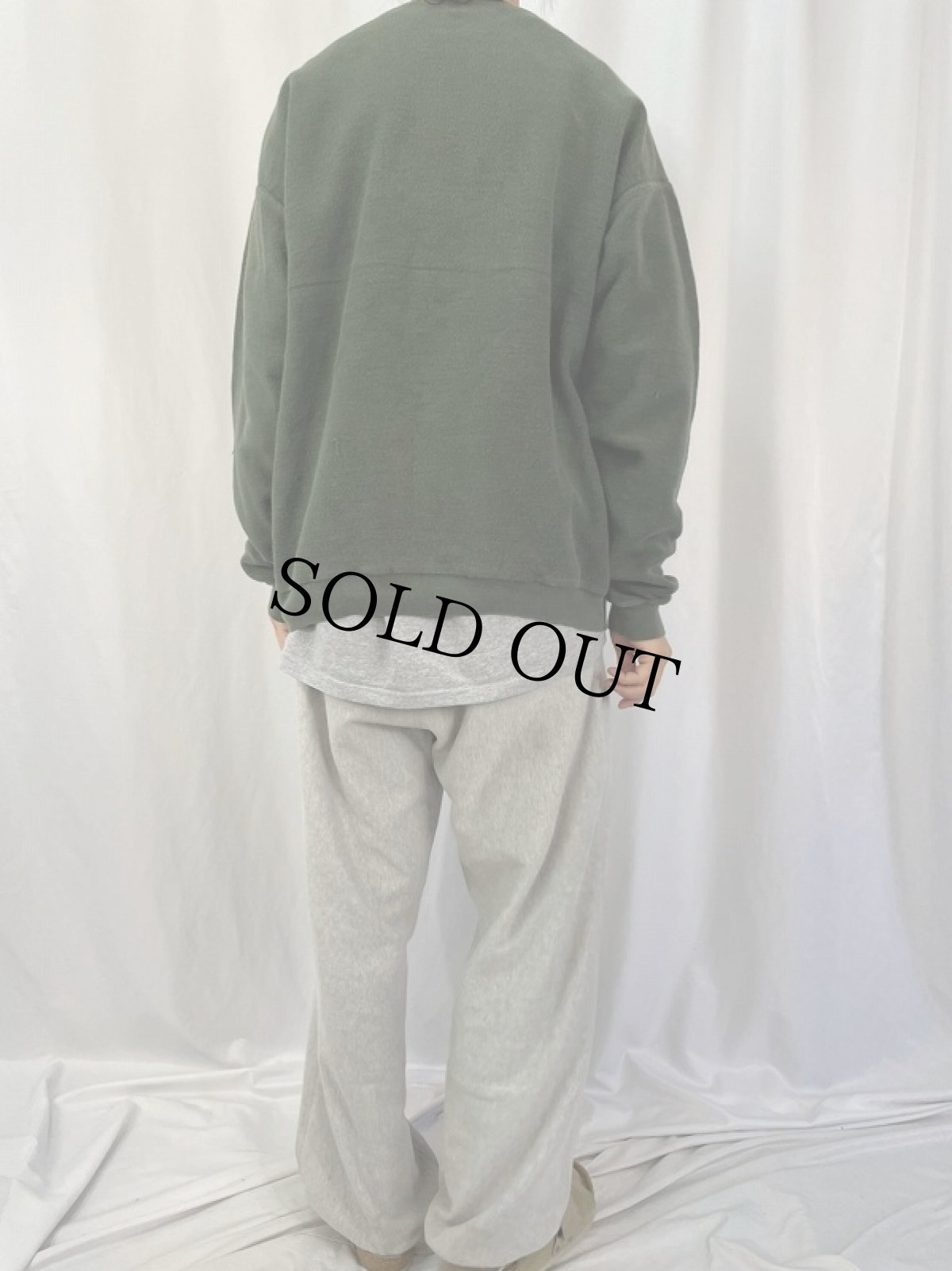 画像4: 90's LANDS'END USA製 前V パイルスウェット XL (4)