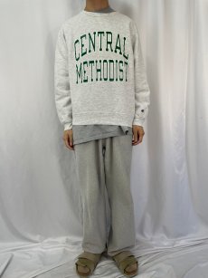 画像2: 90's Champion USA製 "CENTRAL METHODIST" プリントスウェット XXL (2)