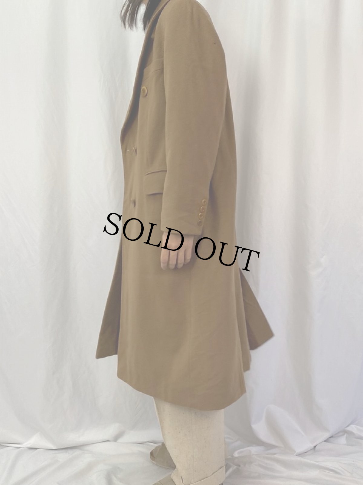 画像5: 80's Burberrys' ダブルブレスト カシミアチェスターコート (5)