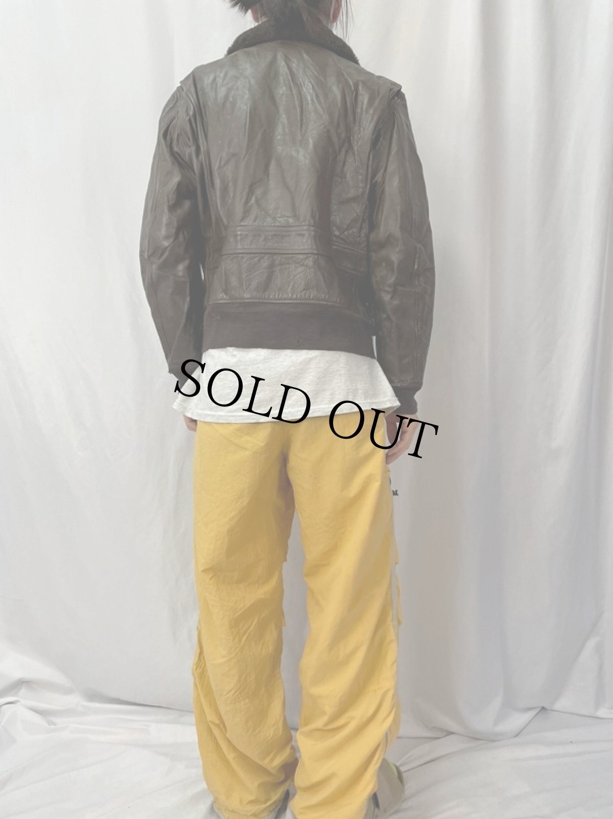 画像4: 70's U.S.NAVY G-1フライトジャケット SIZE42 (4)