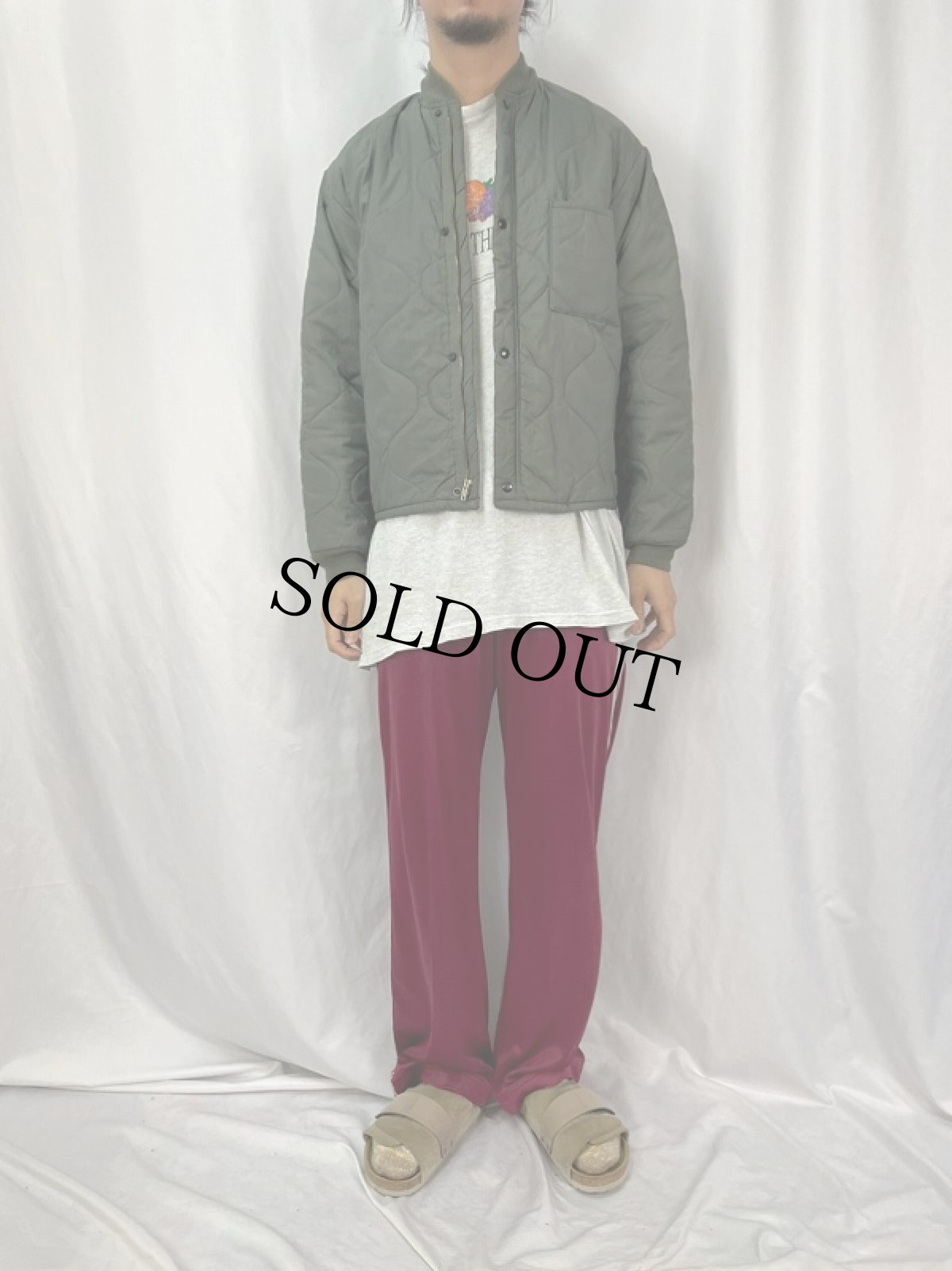 画像2: 90's U.S.AF CWU-9/P ナイロンキルティングジャケット MEDIUM (2)