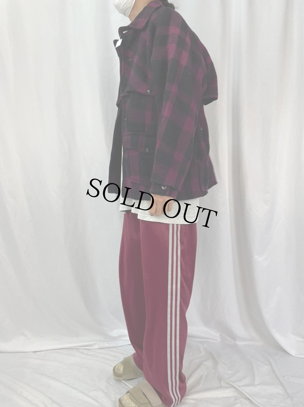 画像3: 50's BLACK BEAR チェック柄 ダブルマッキーノジャケット  (3)