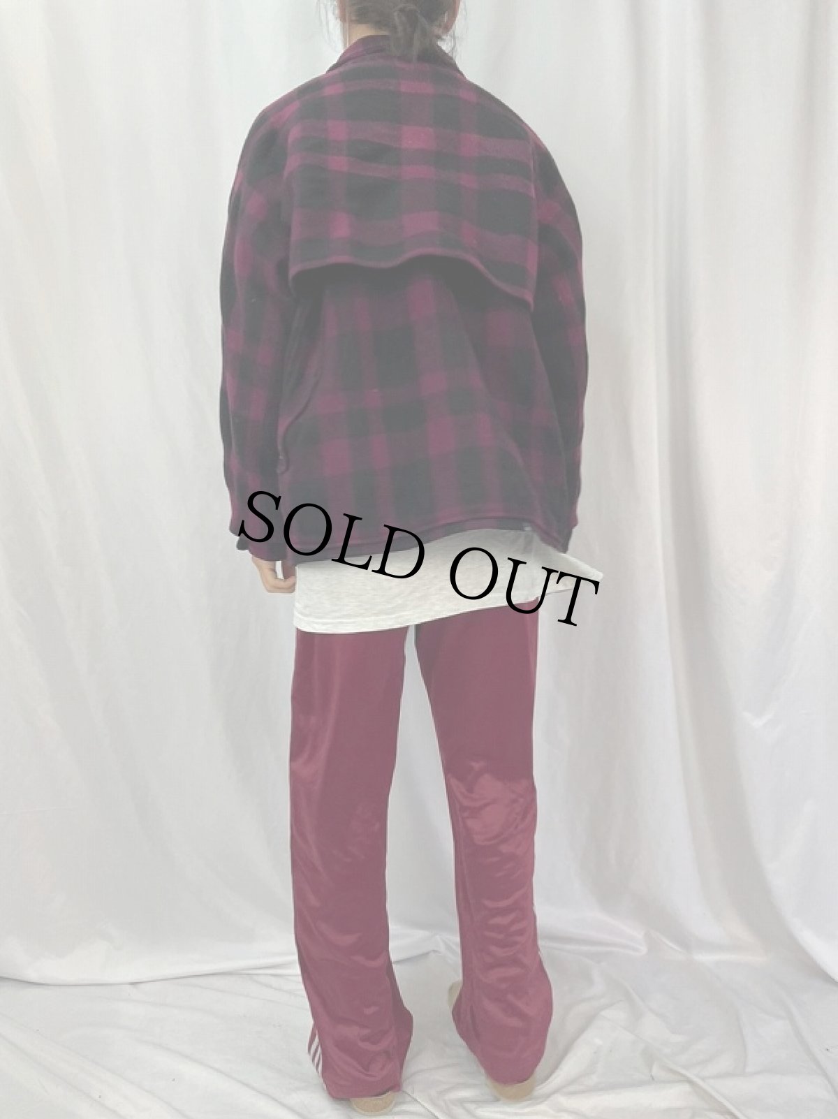 画像4: 50's BLACK BEAR チェック柄 ダブルマッキーノジャケット  (4)