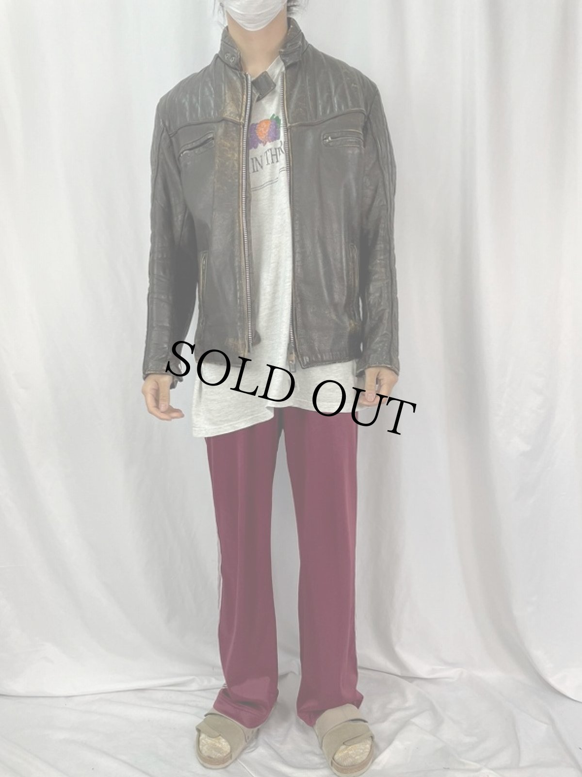 画像2: 70's シングルライダースジャケット (2)